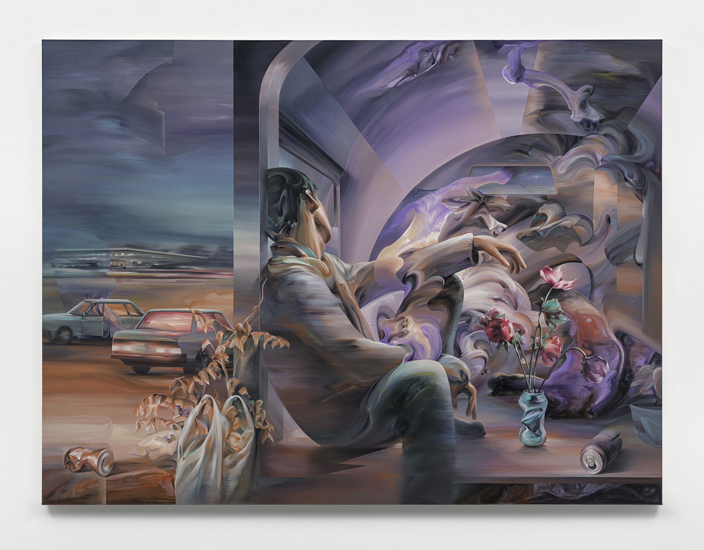 Huang Ko Wei, Nighthwak, 2023, acrylic on canvas, 135 x 180 cm, 53 1/8 x 70 7/8 in.