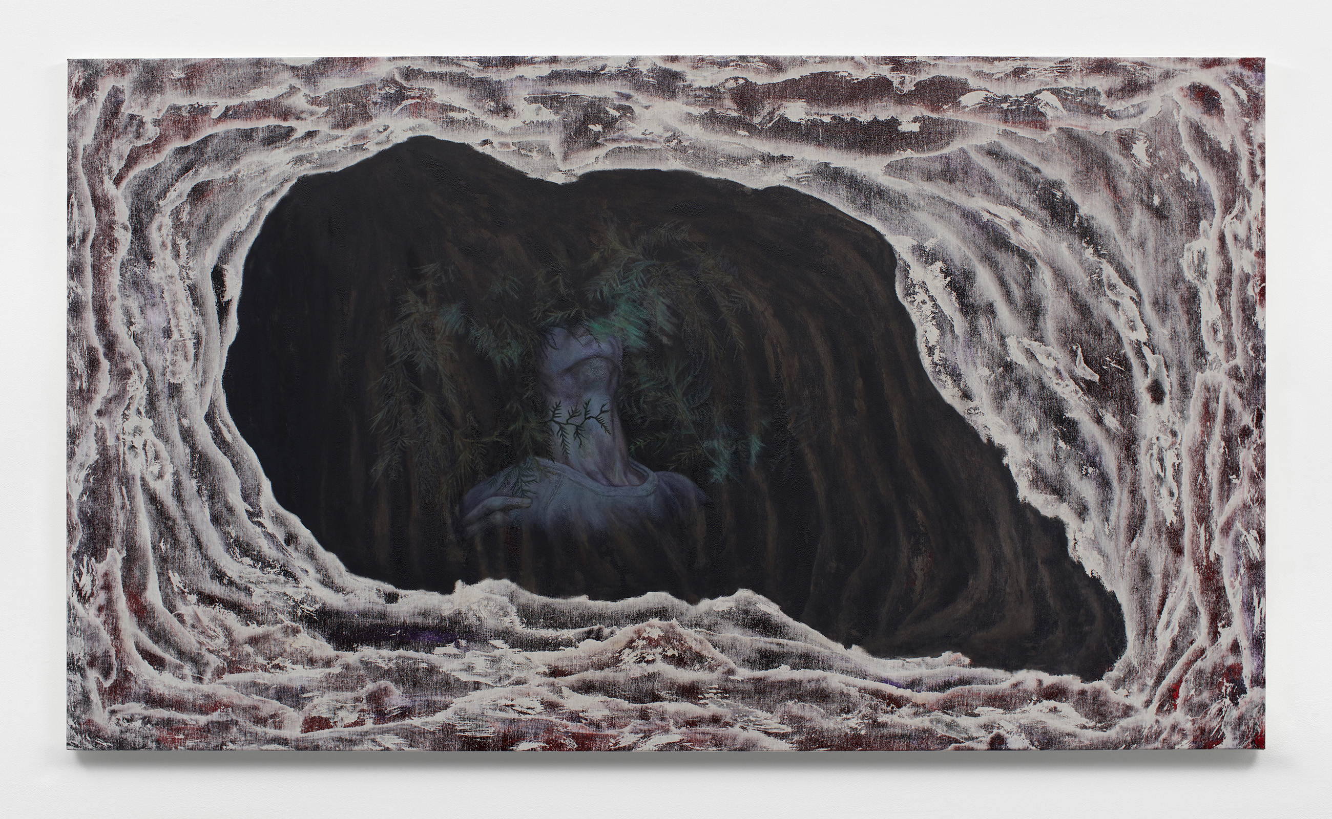 Michael Ho, Dream of (Erosion), 2023, oil and acrylic on canvas, 130 x 225 cm, 51 1/8 x 88 5/8 in.