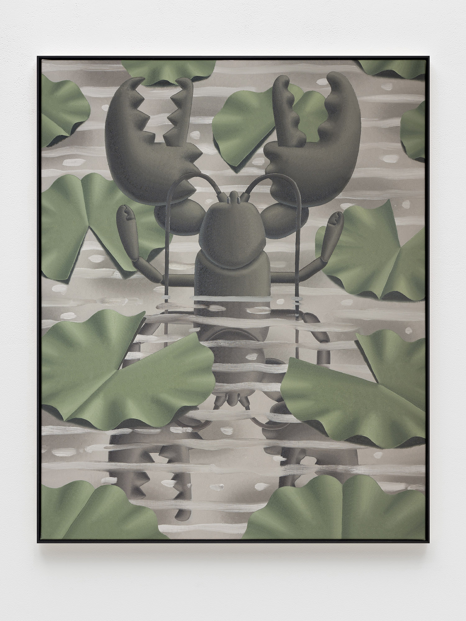 Laurens Legiers, rising black lobster, 2021, oil on canvas, 120 x 95 cm