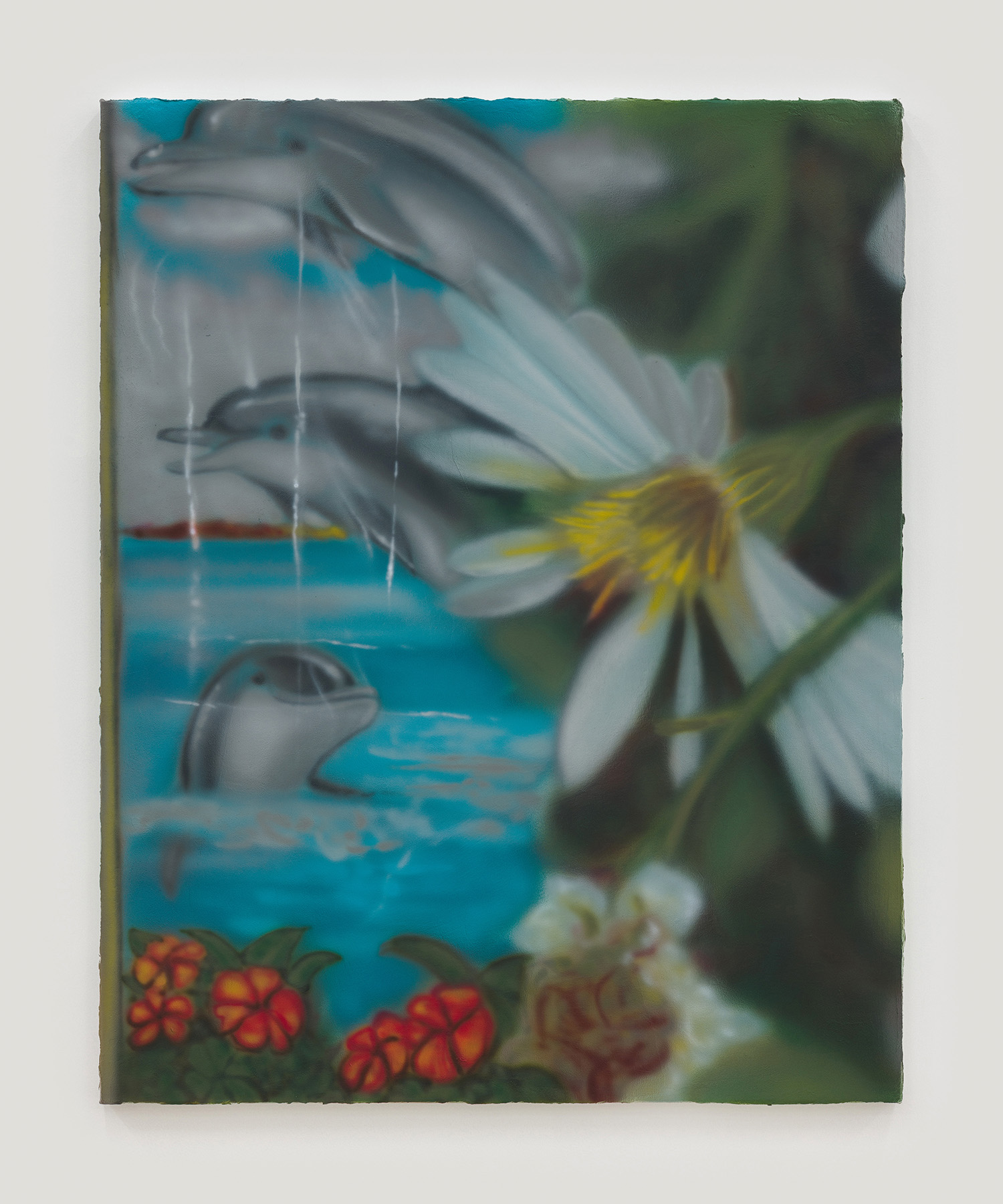 Jack Jubb, Porpoised_Pollinated, 2022, acrylic, fibre paste on canvas, 100 x 80 cm, 39 3/8 x 31 1/2 in​