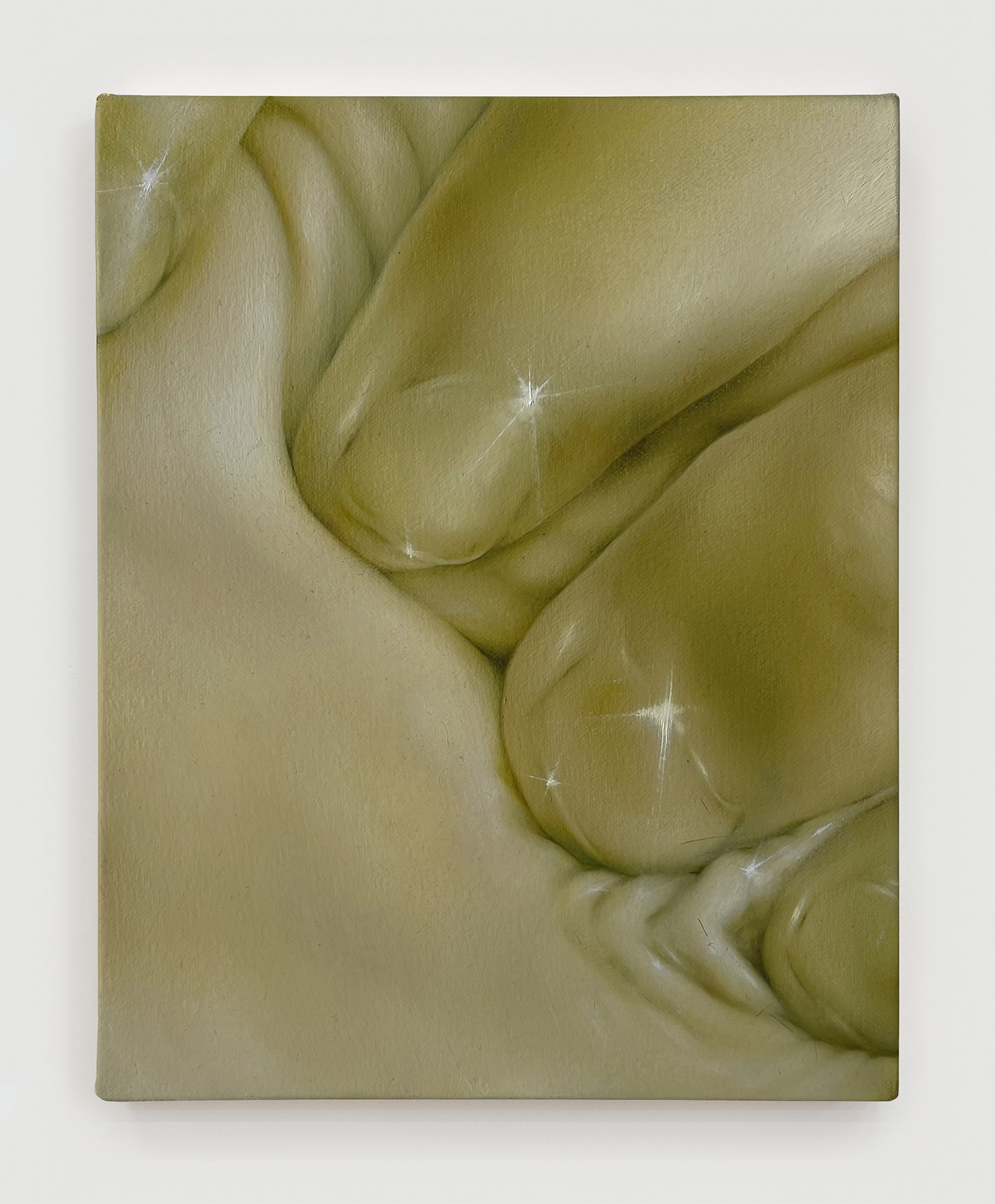 Alejandra Moros, Tightly, 2022, oil on canvas, 25.5 x 20.5 x 5 cm, 10 x 8 1/8 x 2 in​