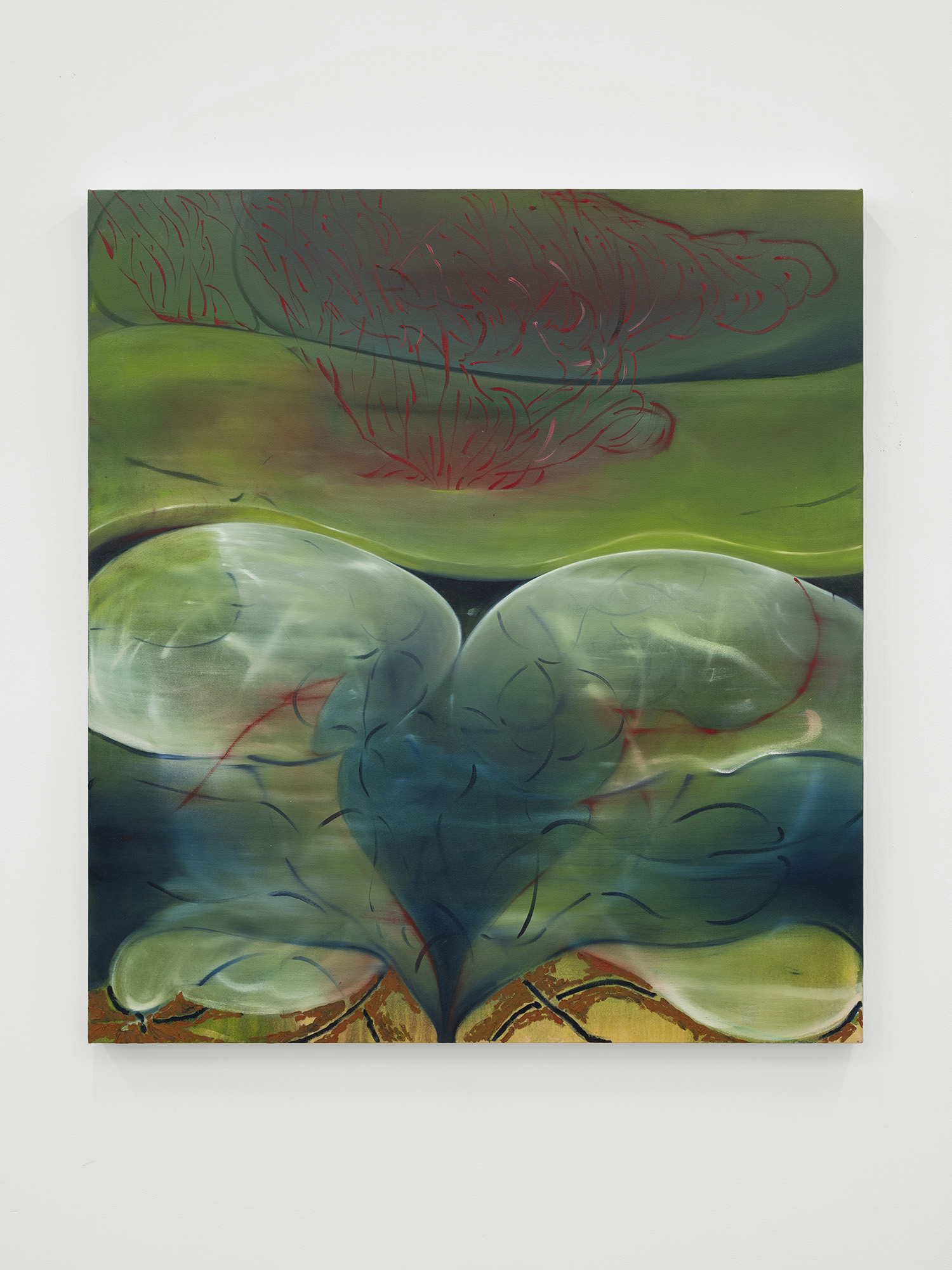 Li Hei Di, Phantom Skin Blood Letting, 2021, oil on canvas, 110 x 100 cm