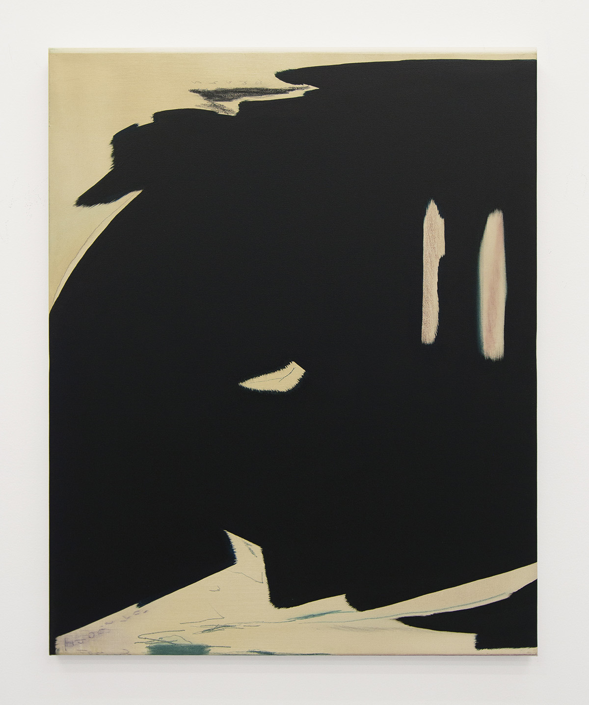 ​Shi Jiayun, Black #3, 2018, oil on canvas, 76.2 x 60.9 cm, 30 x 24 in.​