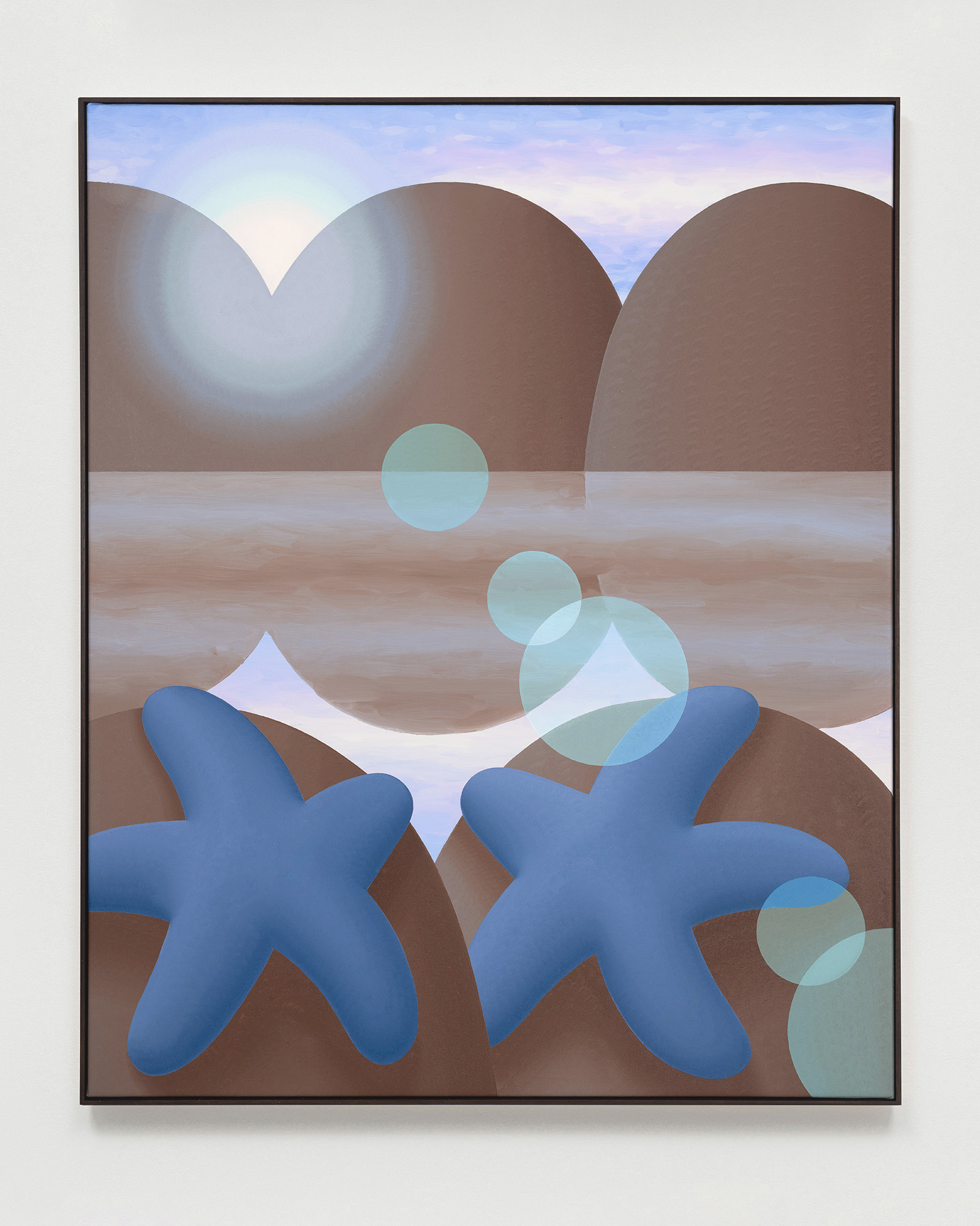 Laurens Legiers, Untitled (Blue Sea Stars with a Moon Glare), 2023, Oil on canvas, 160 x 130 cm, 63 x 51 1/8 in.