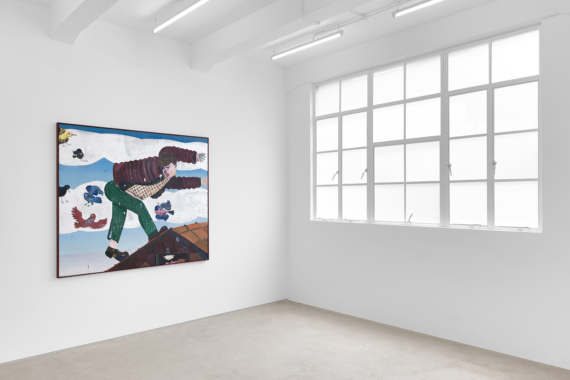 Installation view of group exhibition, Vacation II, at Gallery Vacancy, featuring work by Pieter Jennes.
