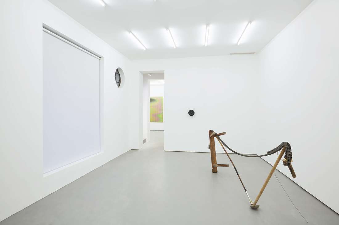 Installation view of works by Devin Farrand, James Webb, and Liu Yazhou at Gallery Vacancy.