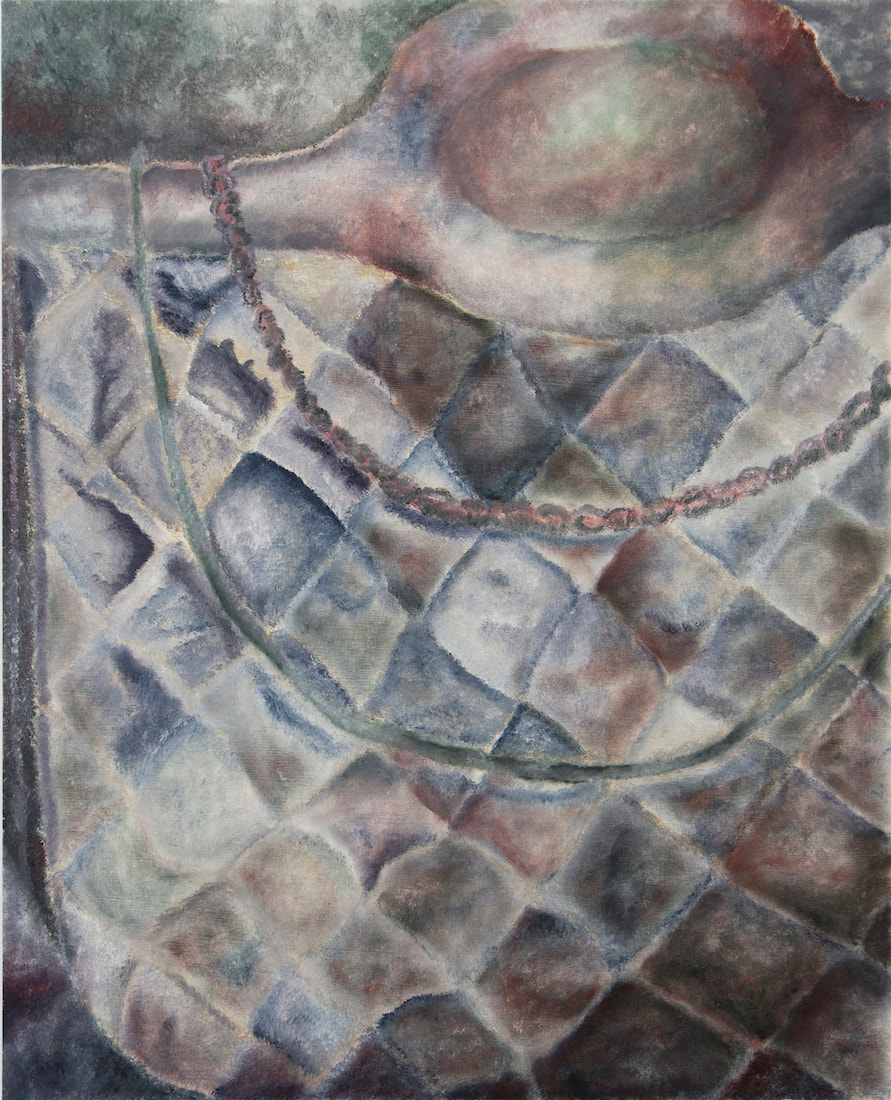Kiki Wang, ​Untitled (C Handbag), 2019, oil on board, 58 x 47 cm (22 7/8 x 18 1/2 in)