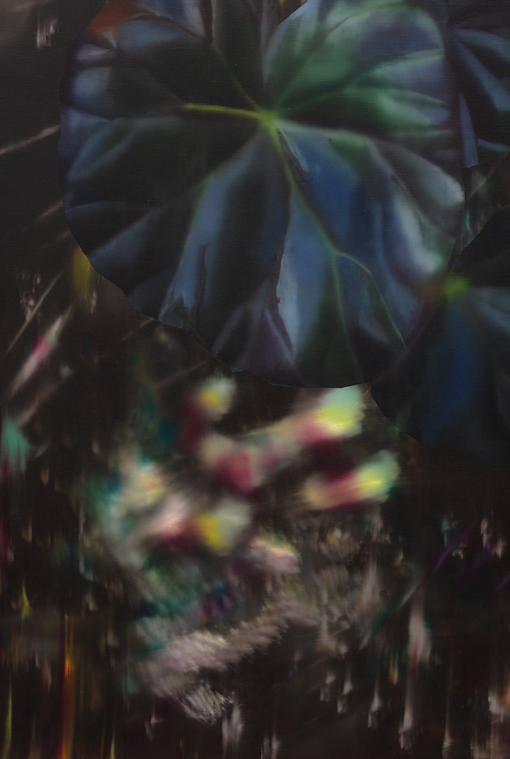 Rute Merk, Nocturne Rokit II, 2020, oil on canvas, 170 x 140 cm, 66 7/8 x 55 1/8 in. (detail)